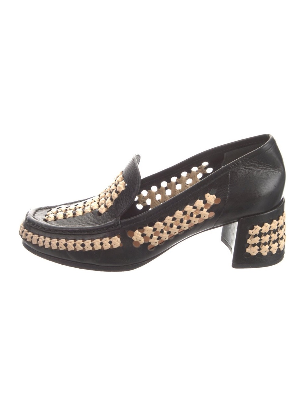 Tory Burch Leather Braided Accents Pumps